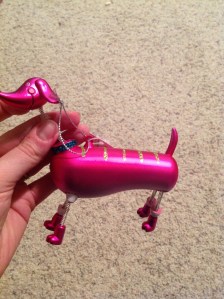 Two of my daughter's favorite things: pink and doggies.